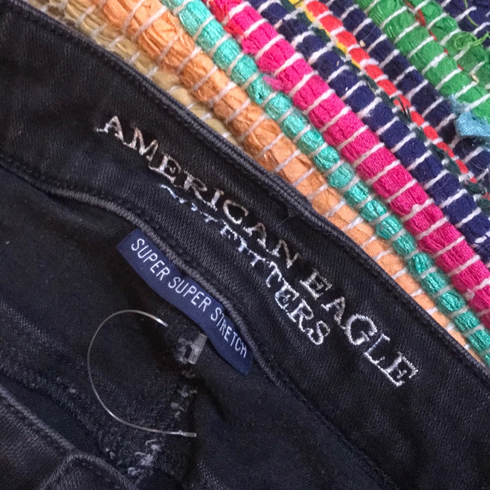 American eagle low rise black jeans